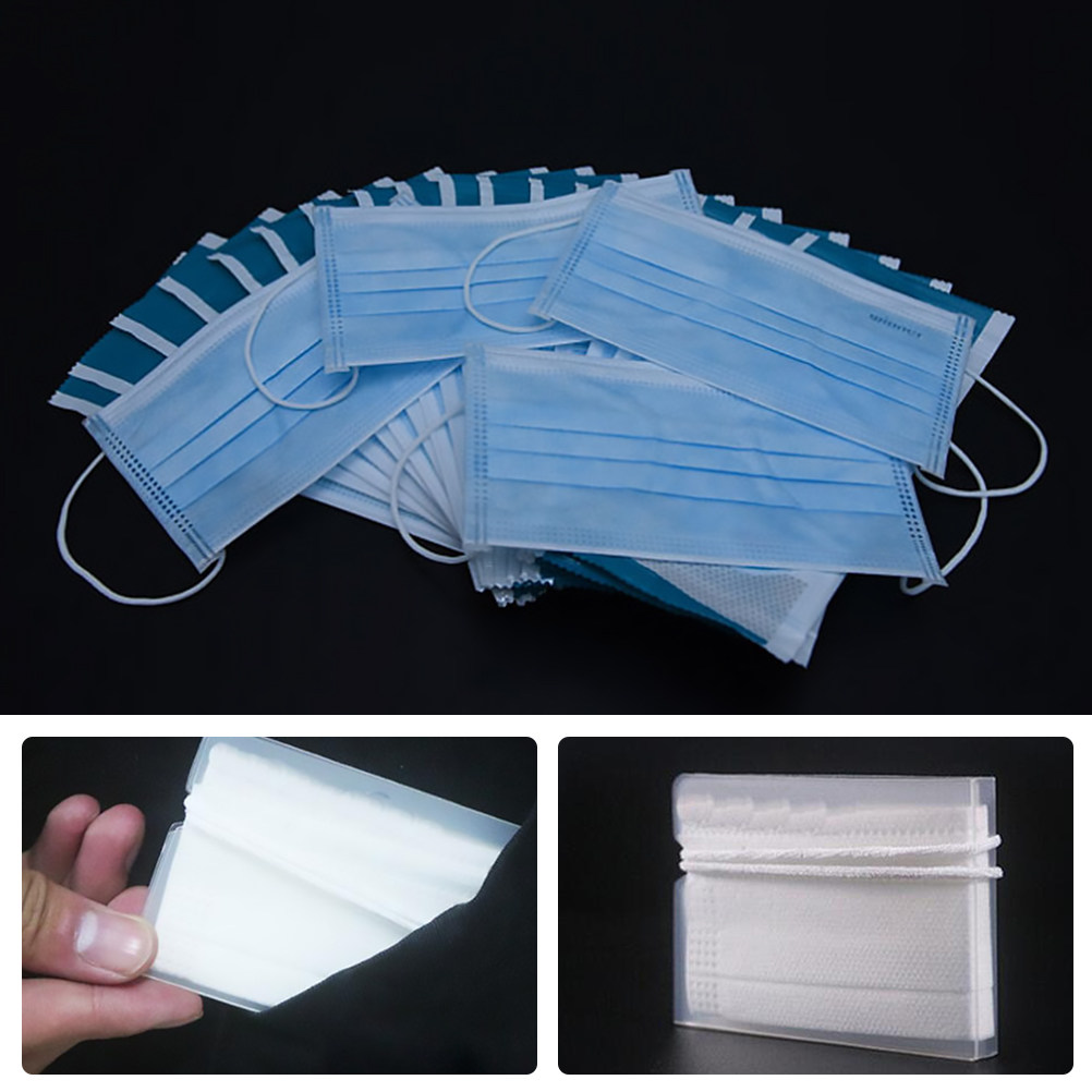 Face Mask Storage Box - 4 pezzi: scatola pieghevole e portatile